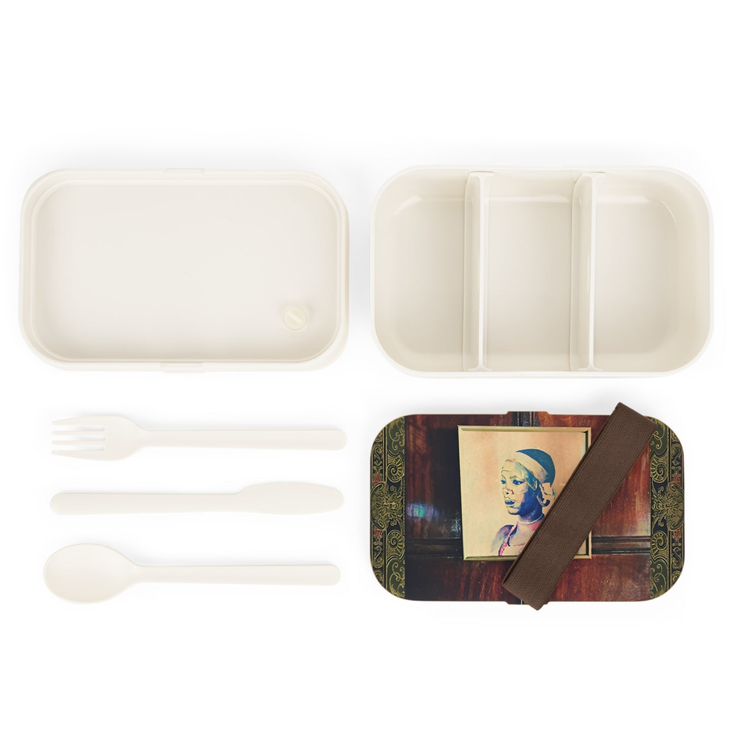 Cultural Art Bento Lunch Box - Stylish Meal Prep Container with Vintage Design