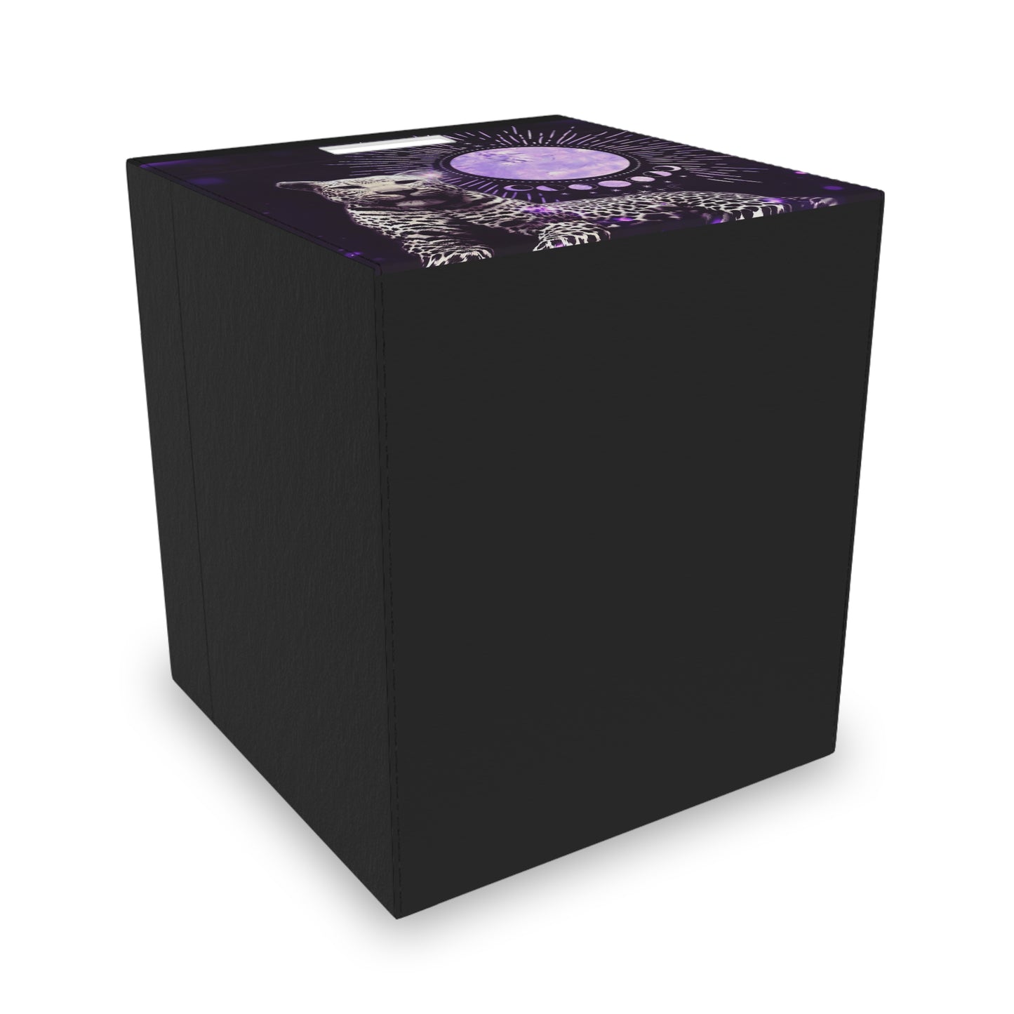 Color Coded Leopard Felt Storage Box - Stylish Organizer with Celestial Design