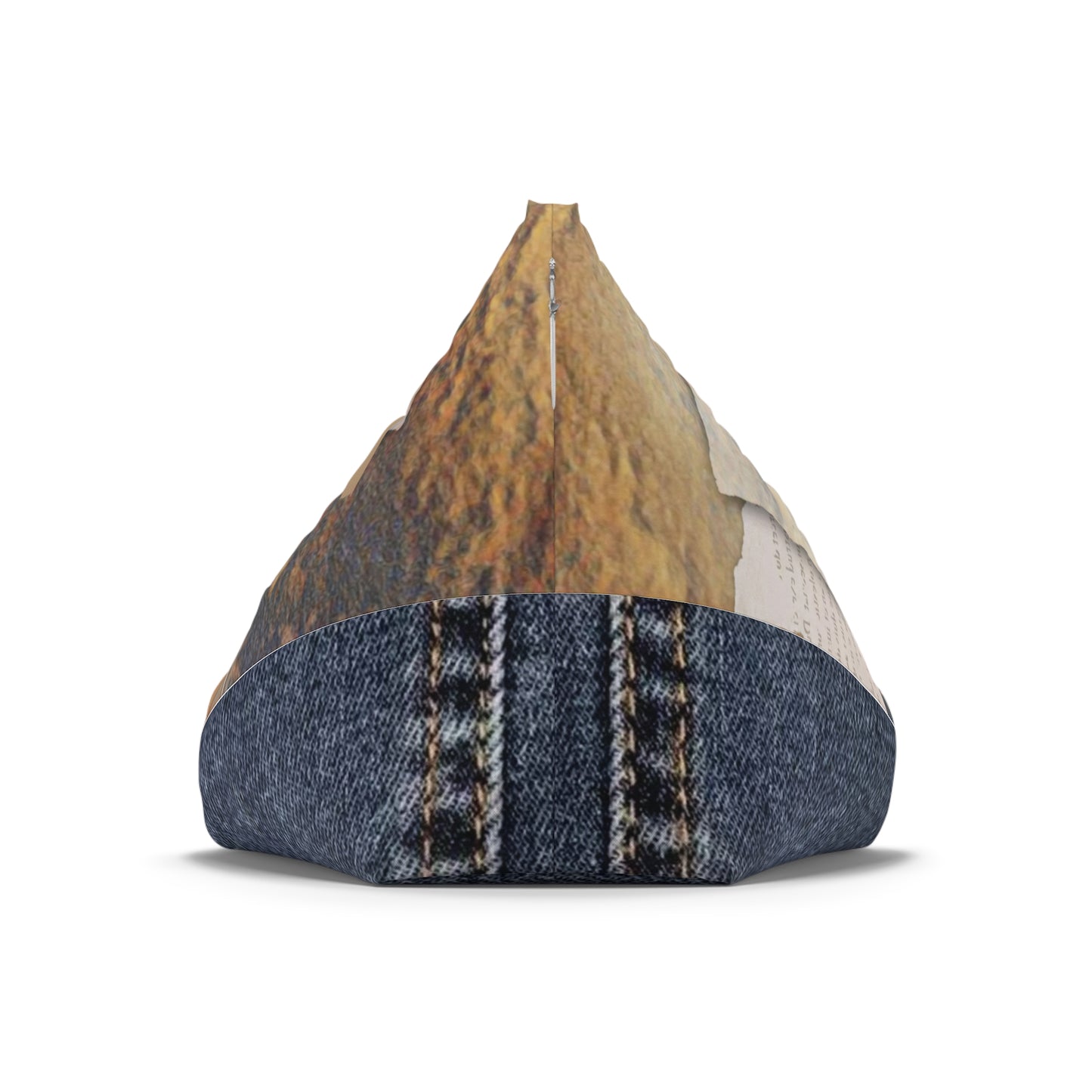 Bean Bag Chair Cover — Cozy Boho Safari & Denim Accent
