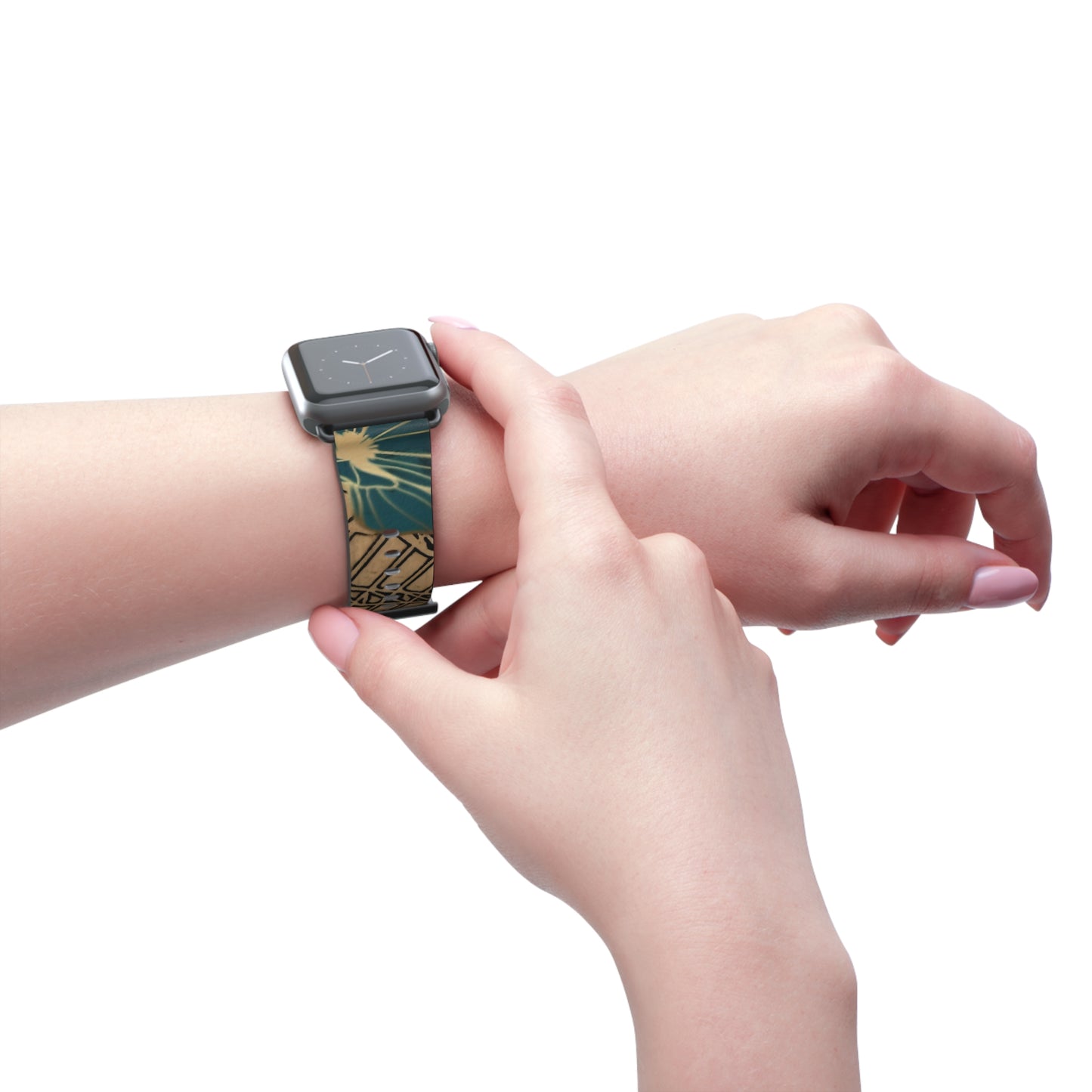 Green Leaf Watch Band — Architectural & Botanical Print Replacement Strap