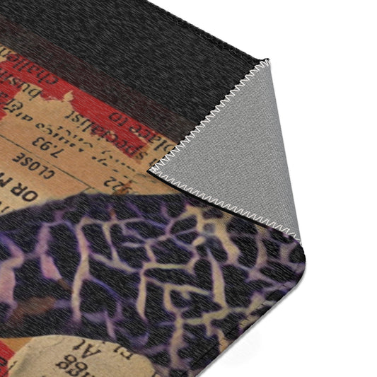 Vintage Giraffe Area Rug – Bohemian Home Decor for Animal Lovers