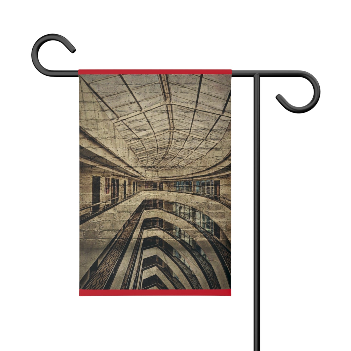 Modern Architectural Garden Banner - Elegant Home Décor