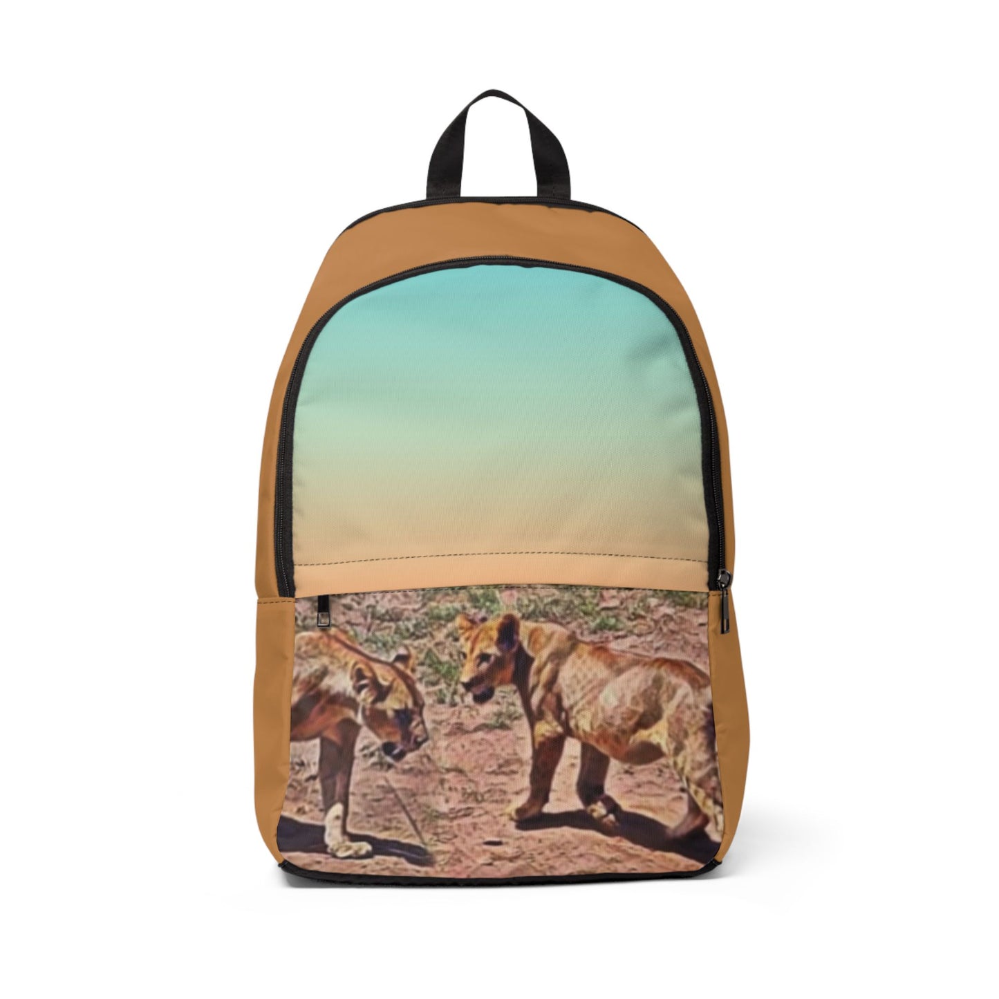 Safari Spirit Fabric Backpack - Trendy Safari-Inspired Design