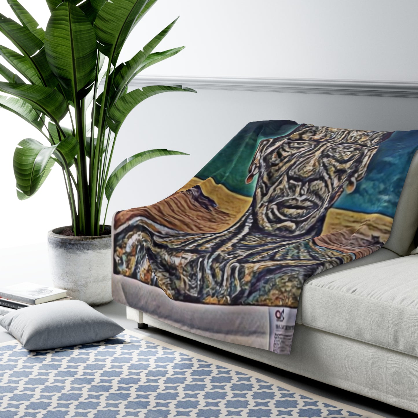 Unique Ethnic Design Home Decor - Sherpa Fleece Blanket