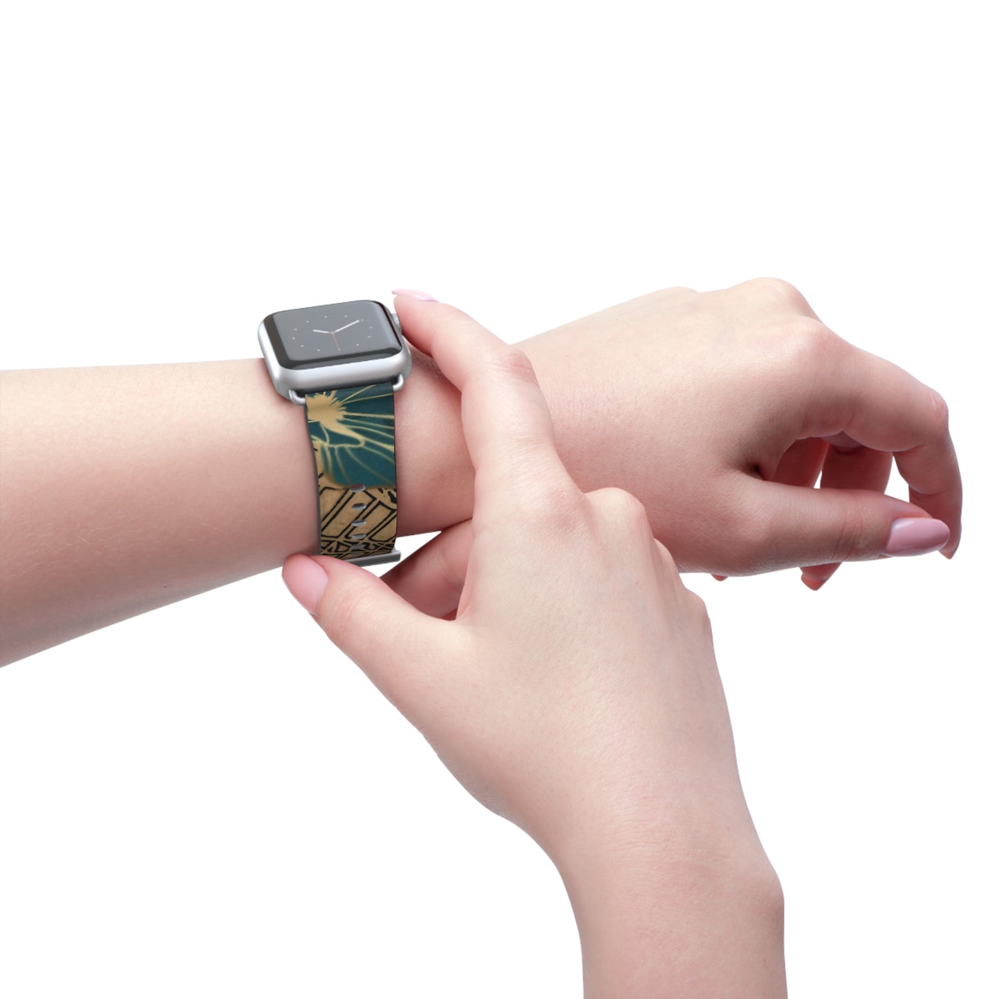 Green Leaf Watch Band — Architectural & Botanical Print Replacement Strap