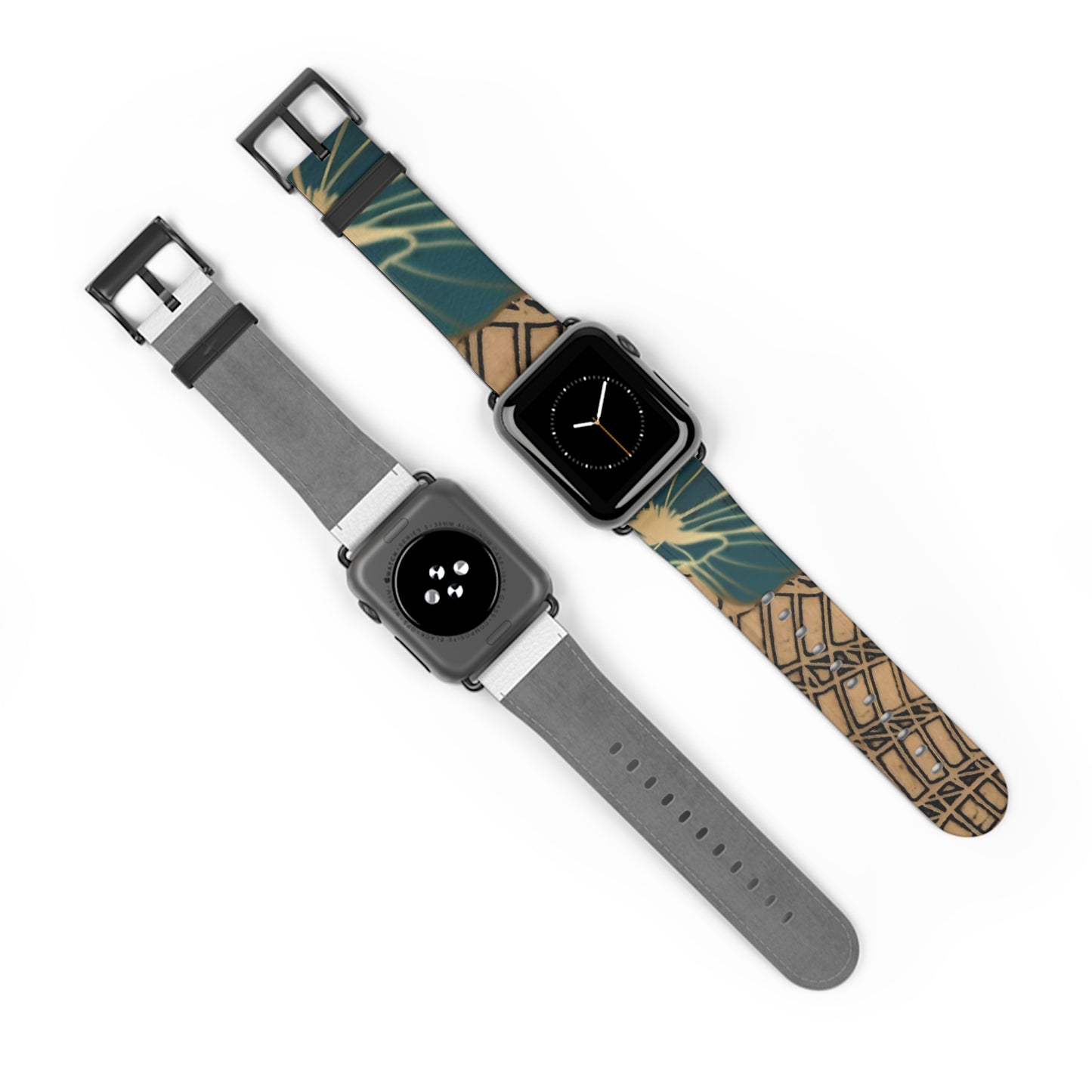 Green Leaf Watch Band — Architectural & Botanical Print Replacement Strap