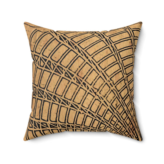 Cozy Vintage-Inspired Spun Polyester Square Pillow - Perfect for Home Decor