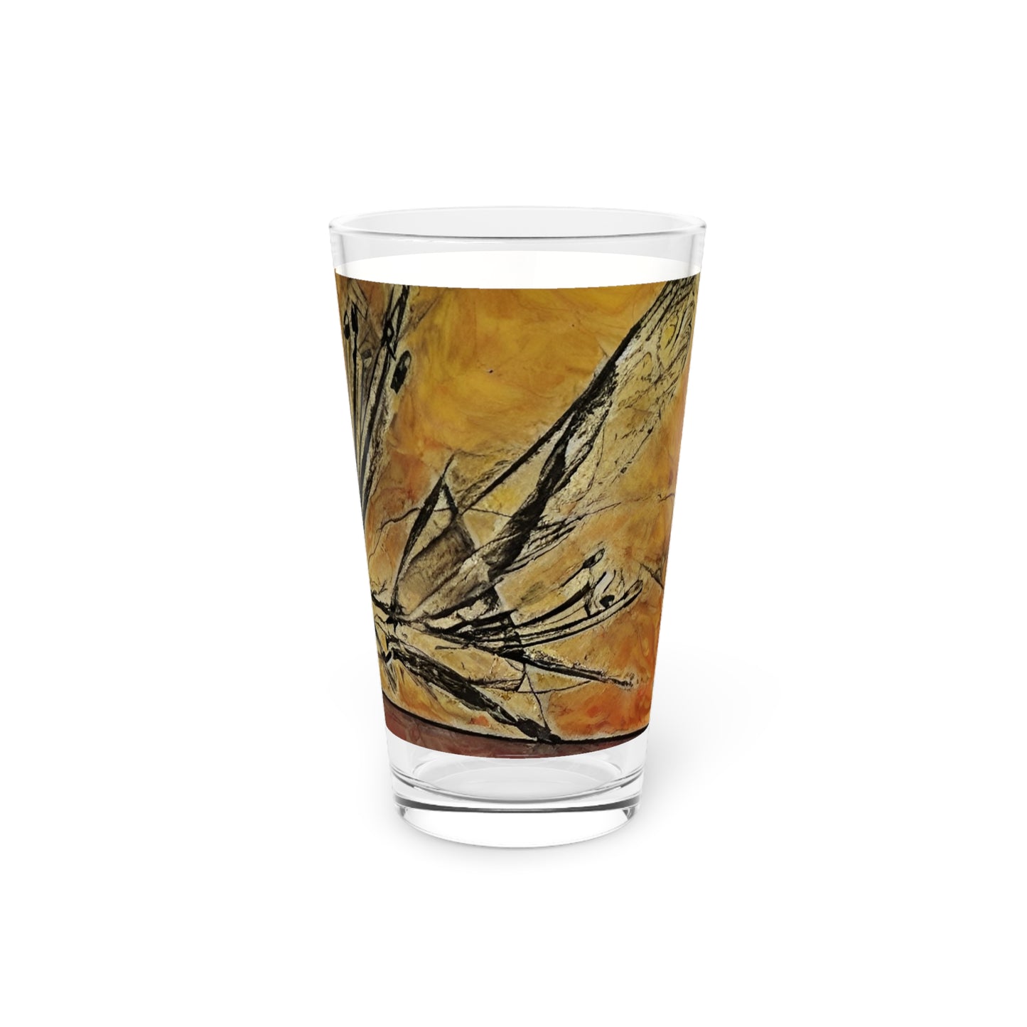 Unique Drinkware, 16oz Pint Glass, Handcrafted Design, Perfect for Gifts, Home Bar, Eco-Friendly Beverage Container