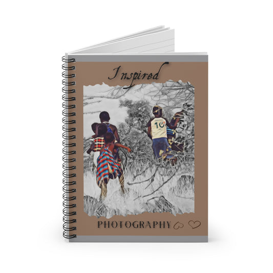 Inspired Photography Spiral Notebook, Artistic Journal, Sketchbook, Unique Gift, Travel Journal, Creative Writing
