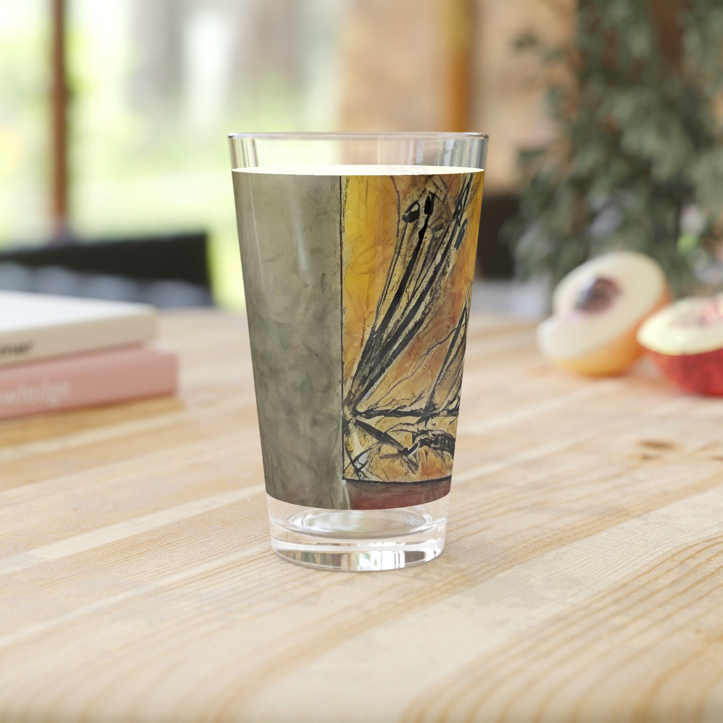Unique Drinkware, 16oz Pint Glass, Handcrafted Design, Perfect for Gifts, Home Bar, Eco-Friendly Beverage Container