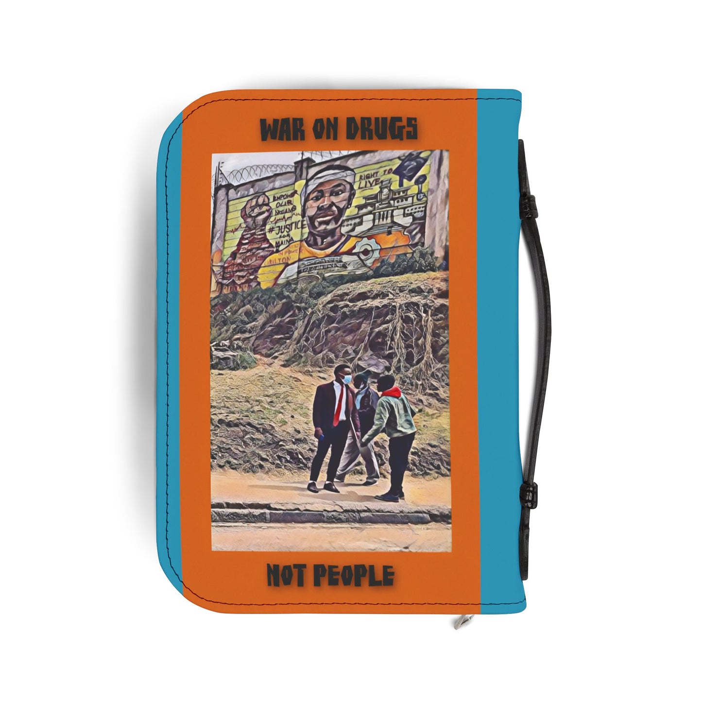 Illustrated Zippered Bible Organizer — "War on Drugs Not People"