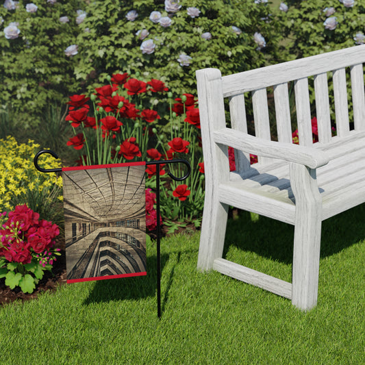 Modern Architectural Garden Banner - Elegant Home Décor
