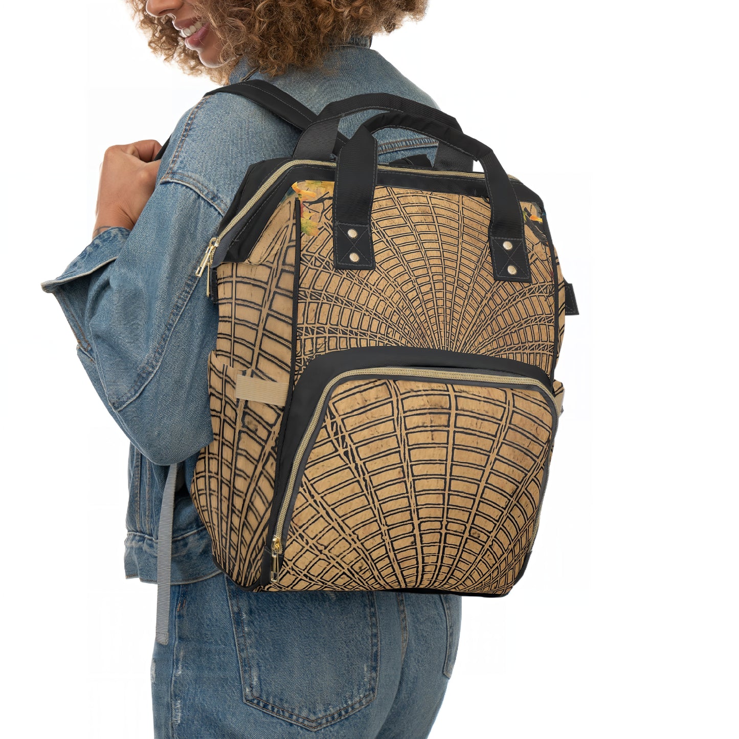 Boho Geometric Diaper Backpack — Multifunctional Baby Travel Bag