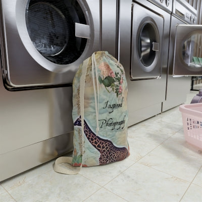 Giraffe Floral Laundry Bag — "Inspired Photography" Drawstring Hamper