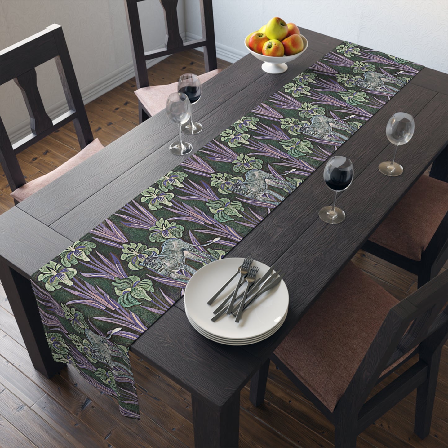 Vintage Floral And Safari Inspired — Gothic Botanical Table Runner